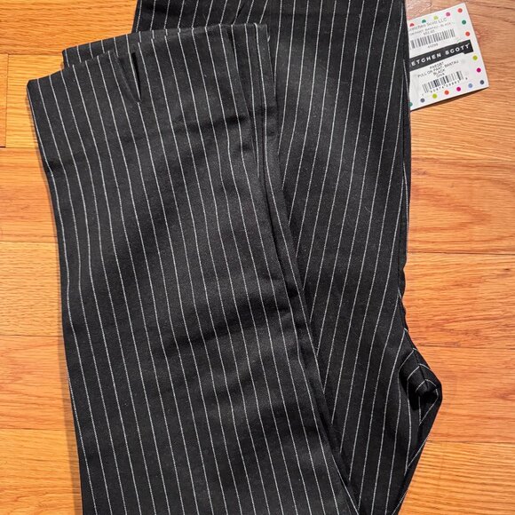 GRETCHEN SCOTT Pull on Pant Bantau in Black Pin Stripe ~ Size XL ~ NEW - Picture 3 of 5